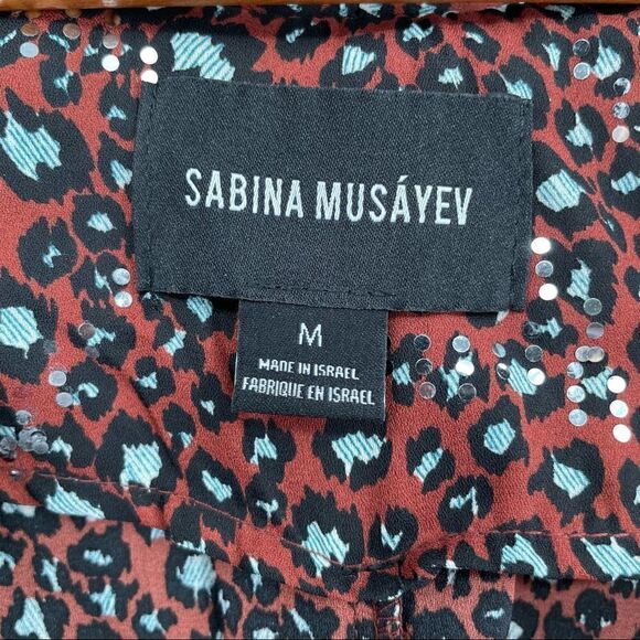 Sabina Musayev Kendra Animal Print Flowy Dolman Sleeves Maxi Dress with Pockets - Picture 6 of 9